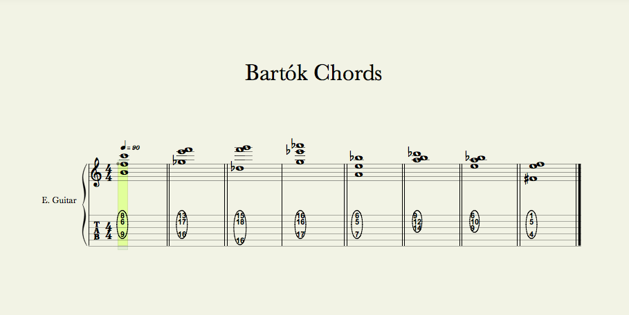 Bartók chords